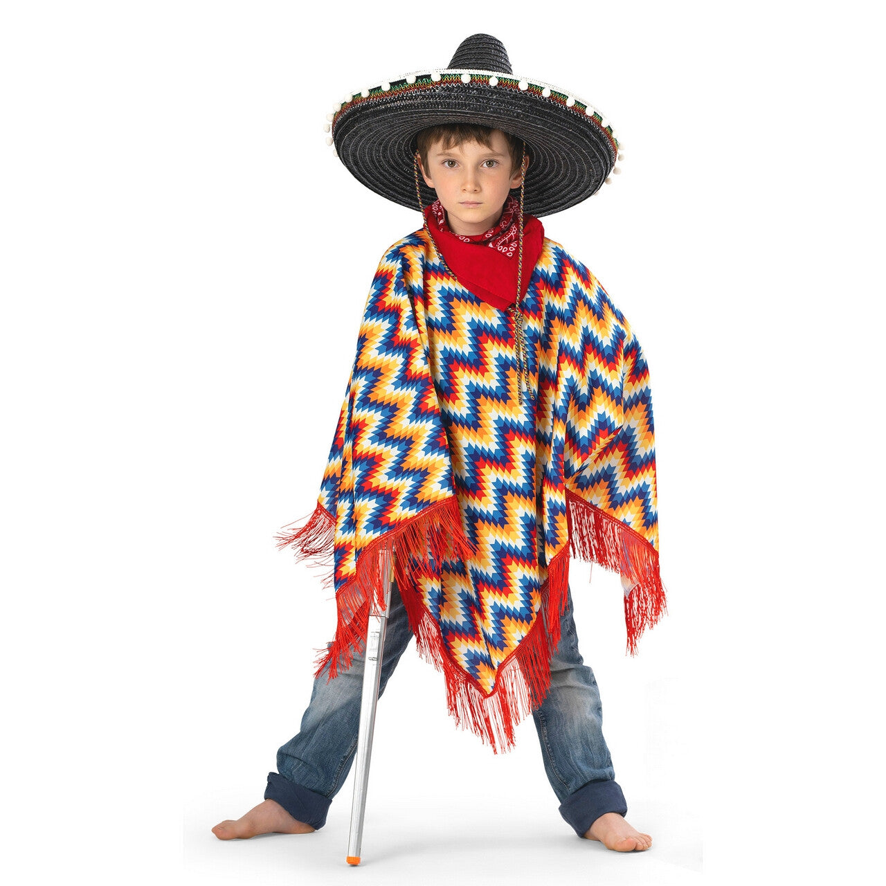 Op deze afbeelding zie je een Kostuums, van het merk Funny Fashion. Poncho Carlos Carlito Kind