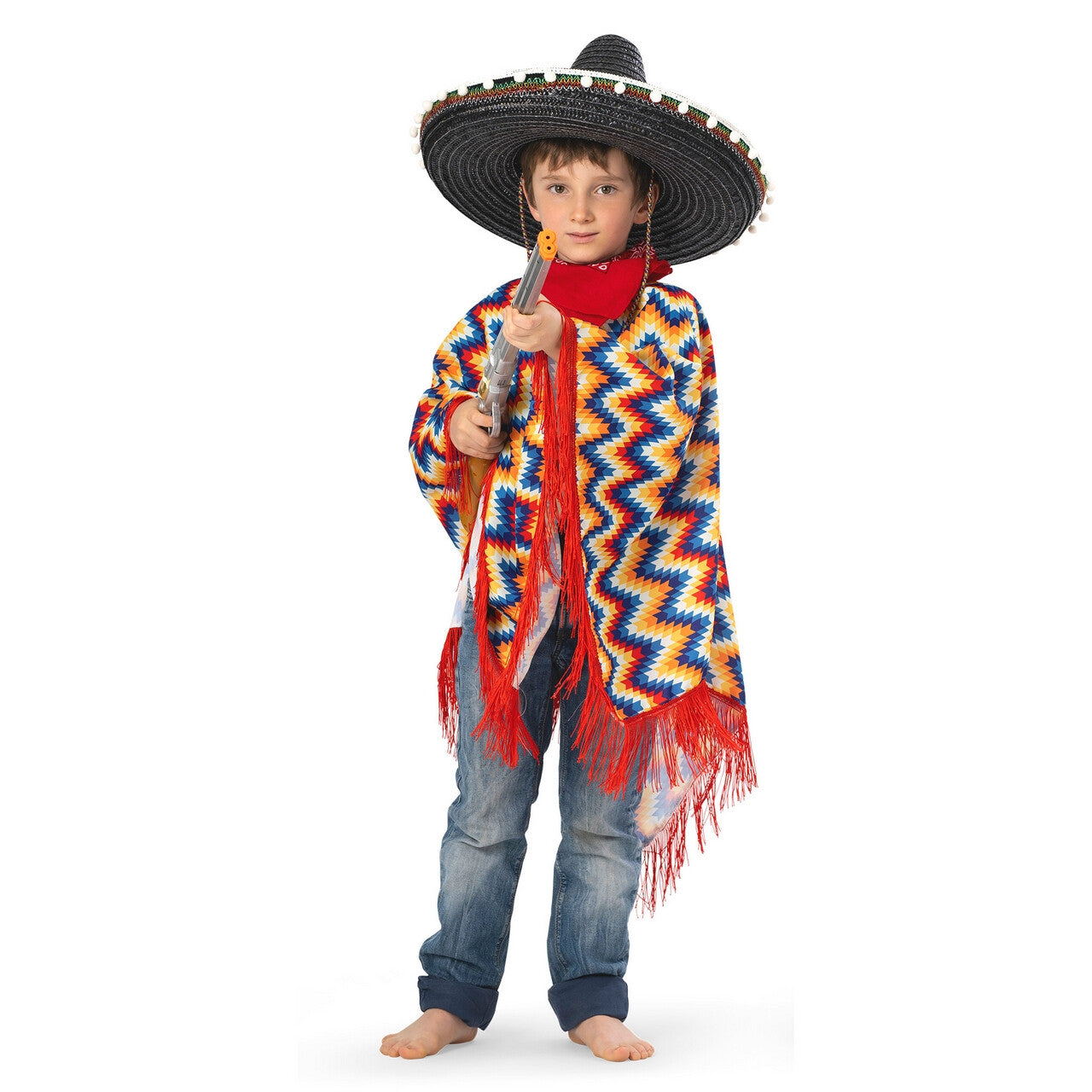 Op deze afbeelding zie je een Kostuums, van het merk Funny Fashion. Poncho Carlos Carlito Kind