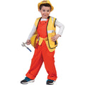 Kinder-Bauarbeiter Overall Orange Kostüm für Jungen