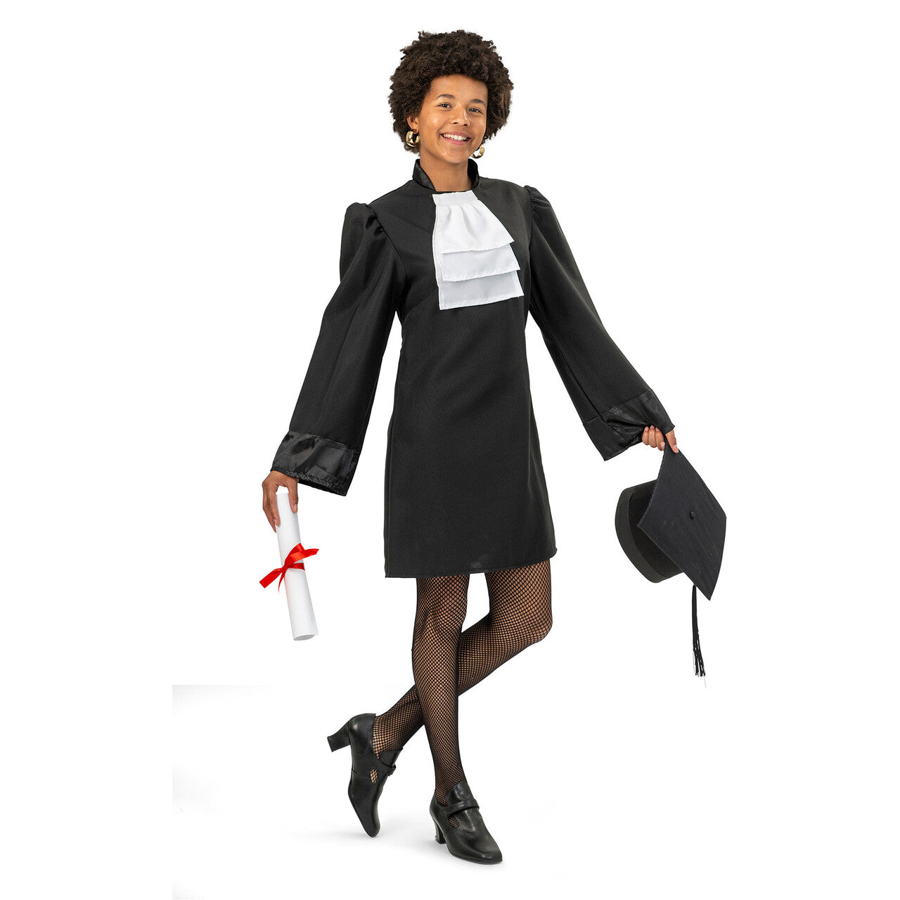 Op deze afbeelding zie je een Kostuums, van het merk Funny Fashion. Rechtvaardige Judge Judy Meisje Kostuum