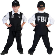 Op deze afbeelding zie je een Kostuums, van het merk Funny Fashion. Fbi Arrest Zwart Jongen Kostuum