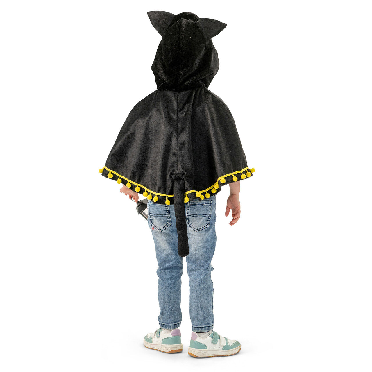 Op deze afbeelding zie je een Kostuums, van het merk Funny Fashion. Poncho Kitten Skelet Kind