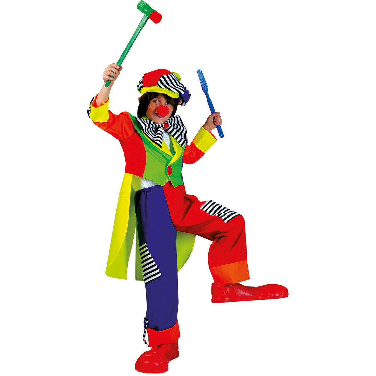 Op deze afbeelding zie je een Kostuums, van het merk Funny Fashion. Olaffio Gekke Clown Jongen Kostuum