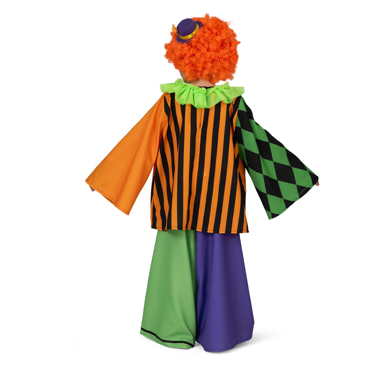 Op deze afbeelding zie je een Kostuums, van het merk Funny Fashion. Enorm Grappige Clown Pierolino Kind Kostuum
