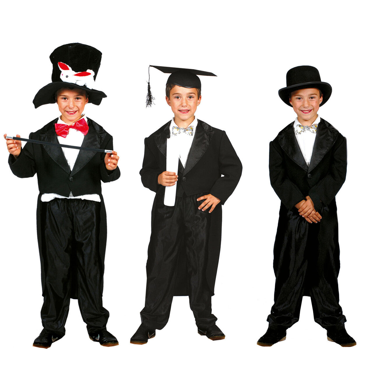 Op deze afbeelding zie je een Kostuums, van het merk Funny Fashion. Kinder Rokkostuum Jongen