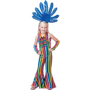 Op deze afbeelding zie je een Kostuums, van het merk Funny Fashion. Ibiza Hippie Jumpsuit Meisje Kostuum