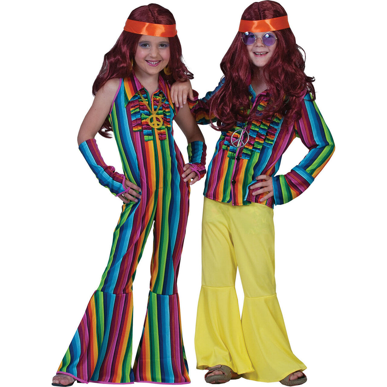 Op deze afbeelding zie je een Kostuums, van het merk Funny Fashion. Ibiza Hippie Shirt Jongen