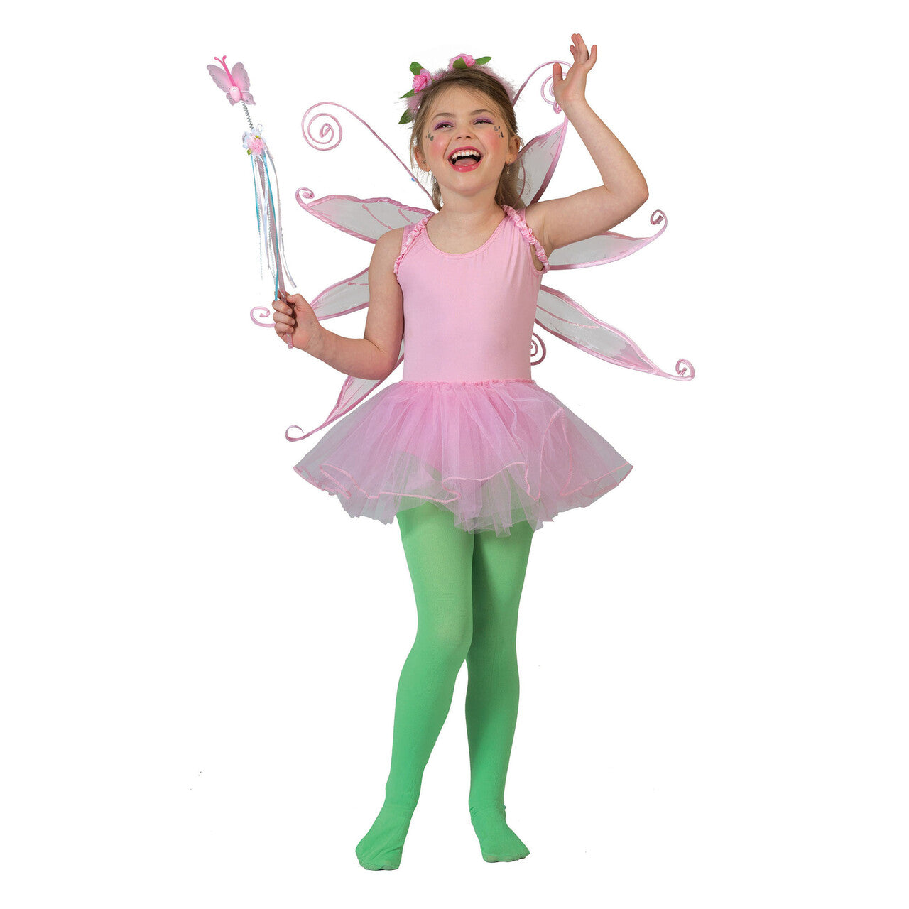 Op deze afbeelding zie je een Kostuums, van het merk Funny Fashion. Roze Ballerina Belle Meisje Kostuum