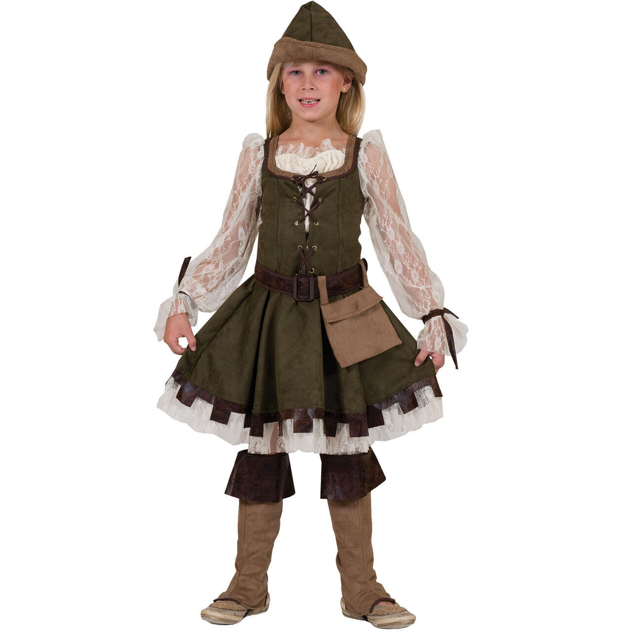 Op deze afbeelding zie je een Kostuums, van het merk Funny Fashion. Robin Hood De Armenhelper Jurk Meisje