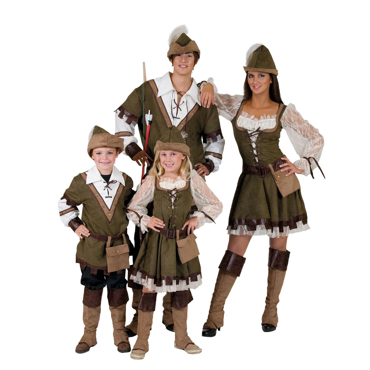 Op deze afbeelding zie je een Kostuums, van het merk Funny Fashion. Robin Hood De Armenhelper Jurk Meisje