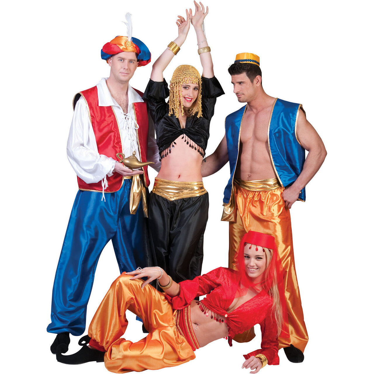Op deze afbeelding zie je een Kostuums, van het merk Funny Fashion. Jasmijn Topje Buikdanseres Rood Vrouw