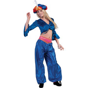 Op deze afbeelding zie je een Kostuums, van het merk Funny Fashion. Jasmijn Topje Buikdanseres Blauw Vrouw