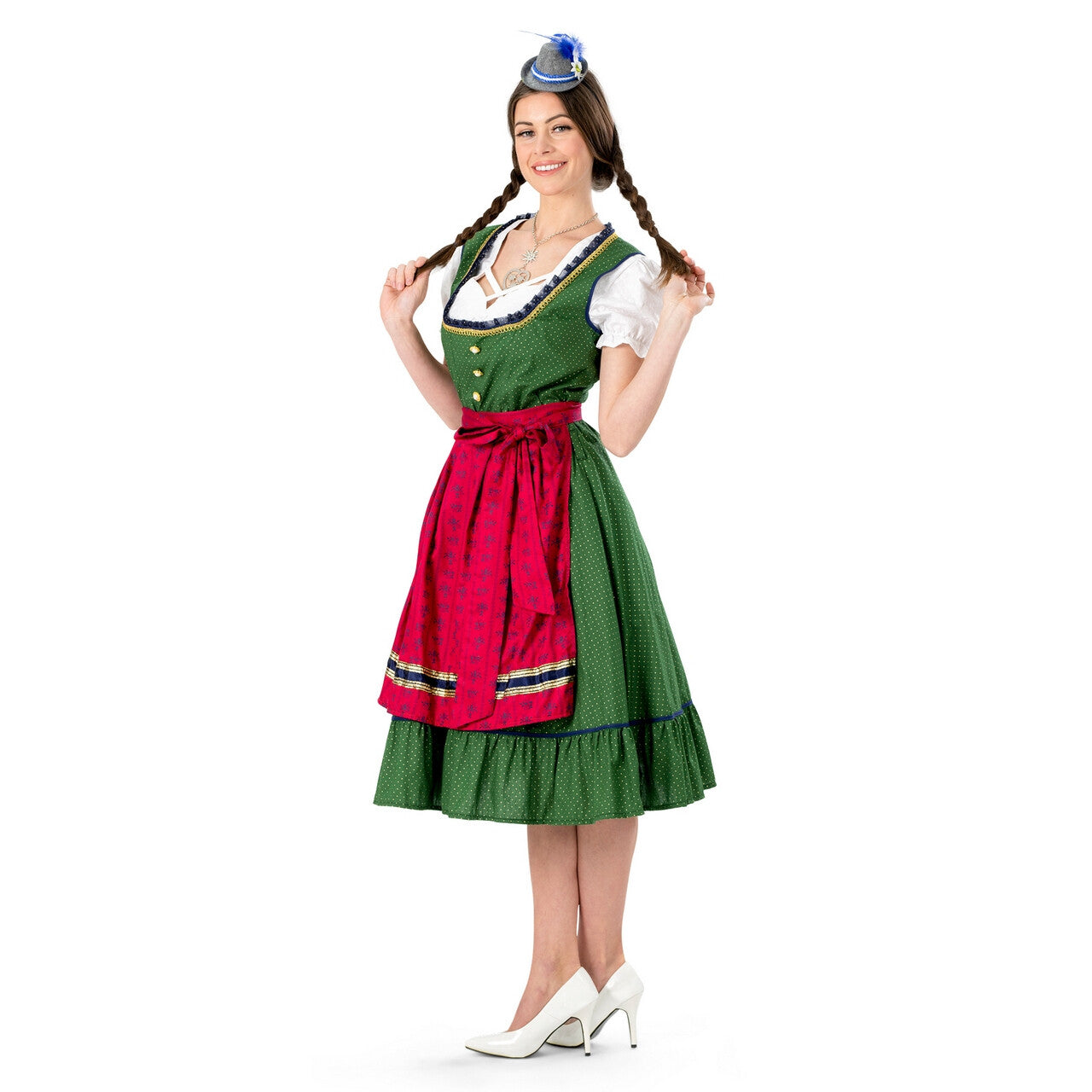Op deze afbeelding zie je een Kostuums, van het merk Funny Fashion. Bierpullen Kampioen Kristin Vrouw Kostuum