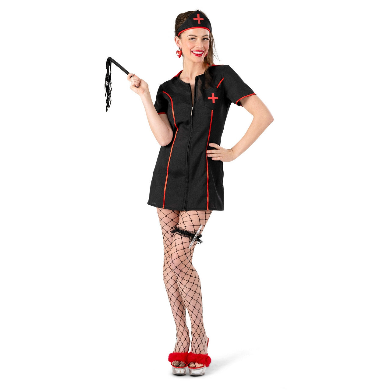 Op deze afbeelding zie je een Kostuums, van het merk Funny Fashion. Kinky Verpleegster Meike Vrouw Kostuum