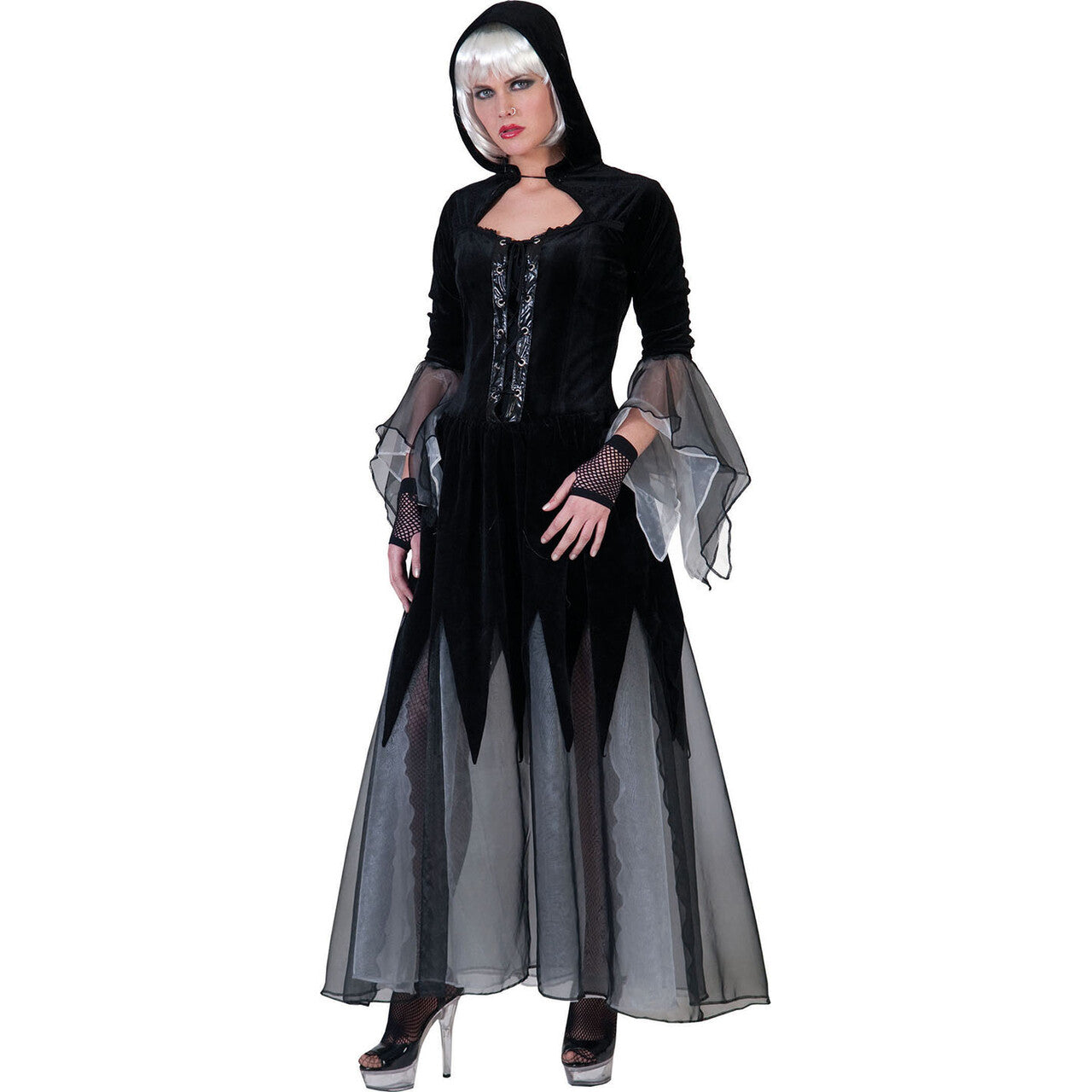 Op deze afbeelding zie je een Kostuums, van het merk Funny Fashion. Gothica Dame Vrouw Kostuum