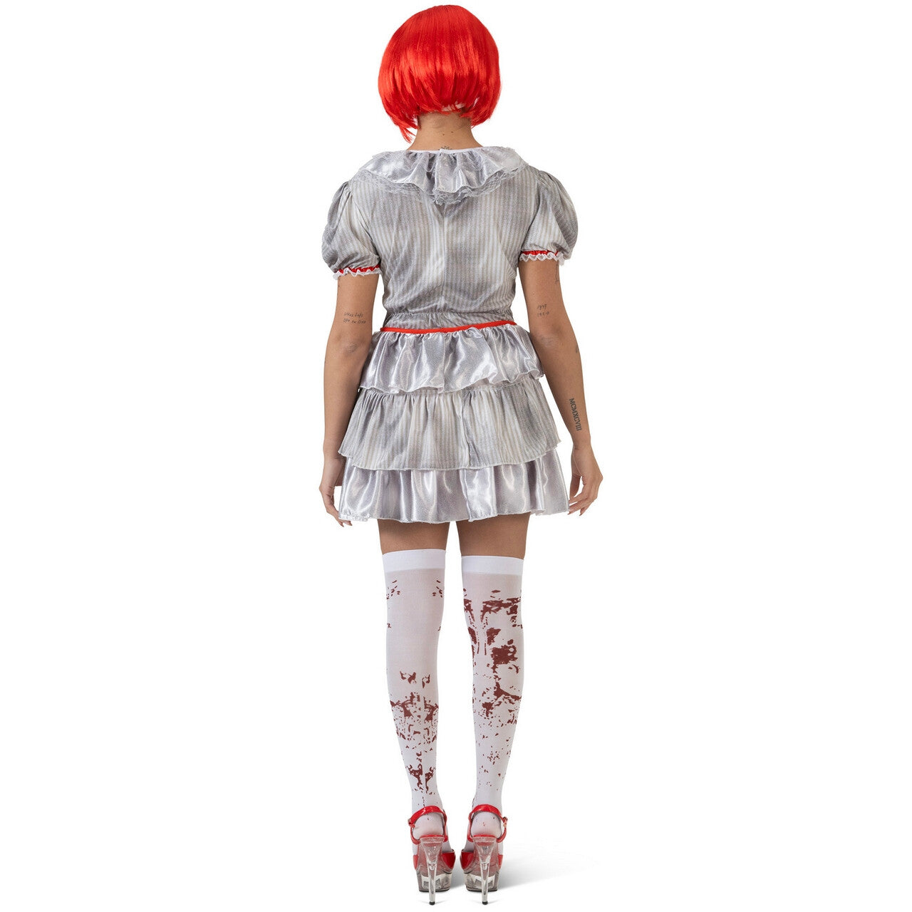 Op deze afbeelding zie je een Kostuums, van het merk Funny Fashion. Deadly Darla Clown Vrouw Kostuum