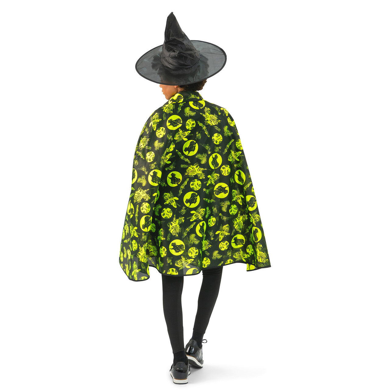 Op deze afbeelding zie je een Kostuums, van het merk Funny Fashion. Vliegende Fluor Heks Cape Vrouw