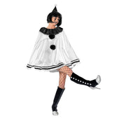 Op deze afbeelding zie je een Kostuums, van het merk Funny Fashion. White Pierrot Vrouw Kostuum