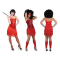 Robe Flapper Fantaisie à Paillettes Rouge Costume