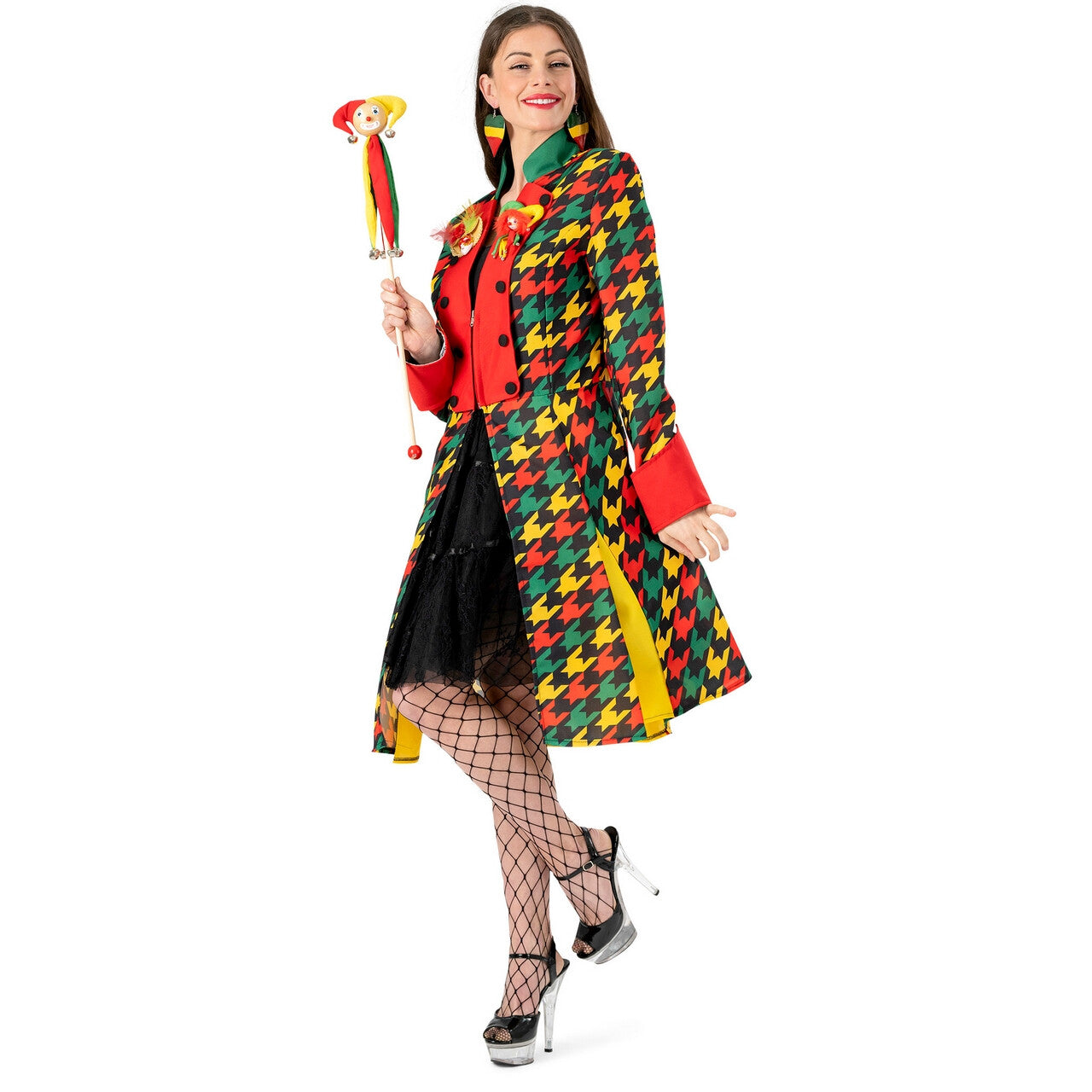 Op deze afbeelding zie je een Kostuums, van het merk Funny Fashion. Carnaval Limburg Jas Vrouw