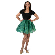 Op deze afbeelding zie je een Kostuums, van het merk Funny Fashion. Pailletten Dans Tutu Groen Vrouw