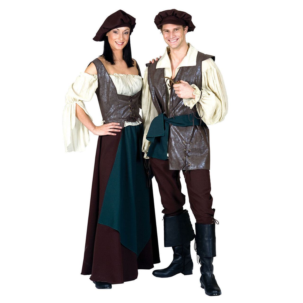Op deze afbeelding zie je een Kostuums, van het merk Funny Fashion. Middeleeuwse Boerin Kostuum Vrouw