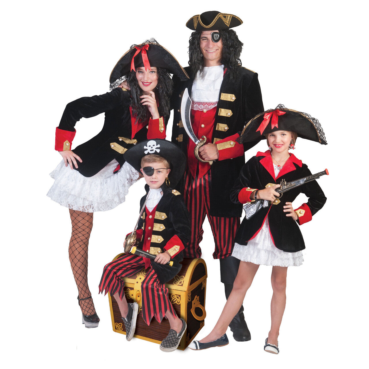 Op deze afbeelding zie je een Kostuums, van het merk Funny Fashion. Piraat Stylo Star Jurk Vrouw