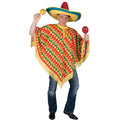 Poncho Orale Amigo Jaune Vert Rouge Costume