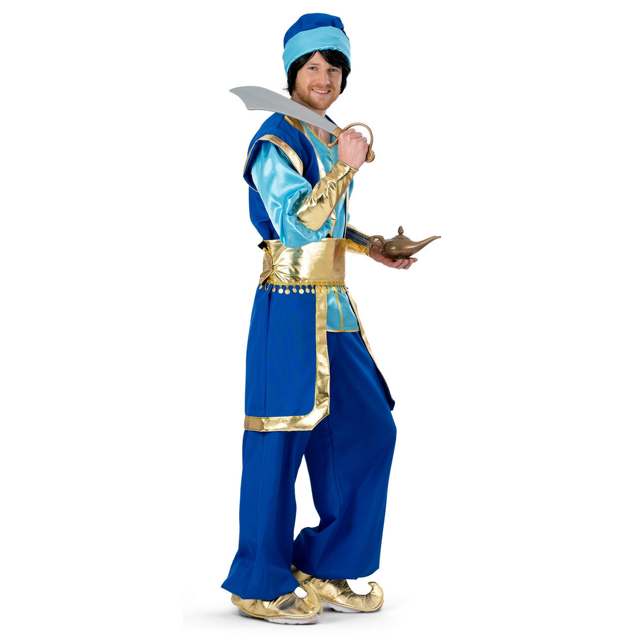 Op deze afbeelding zie je een Kostuums, van het merk Funny Fashion. Rover Van De 1001 Nachten Sultan Samir Man Kostuum