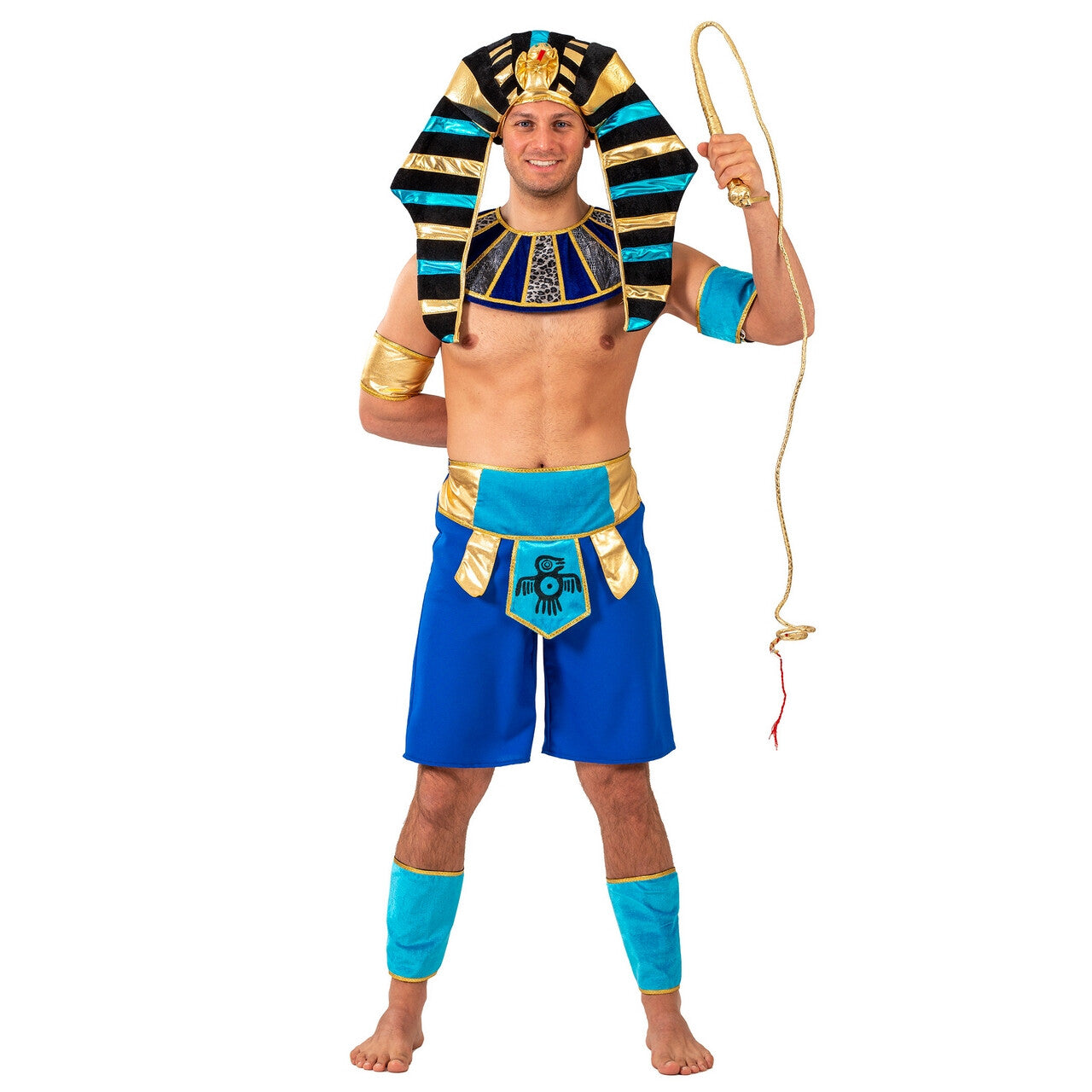 Op deze afbeelding zie je een Kostuums, van het merk Funny Fashion. Egyptische Koning Maya Man Kostuum