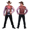 3d Cowboy T-Shirt Herrenkostüm