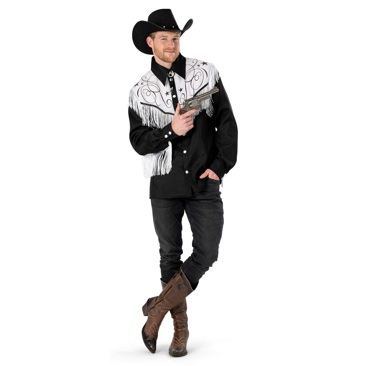 Op deze afbeelding zie je een Kostuums, van het merk Funny Fashion. Show Cowboy Rodeo Buddy Cow Man