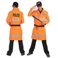 Neon Oranje Politie Man Kostuum