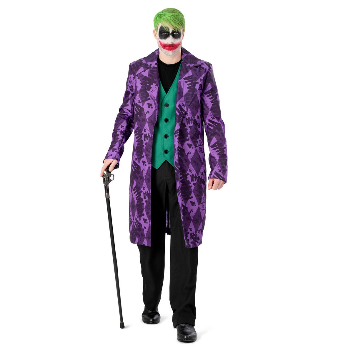 Op deze afbeelding zie je een Kostuums, van het merk Funny Fashion. Ondeugende Joker Jeffrey Man Kostuum