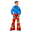 Rote Weite Hippie-Hose Flash Herren