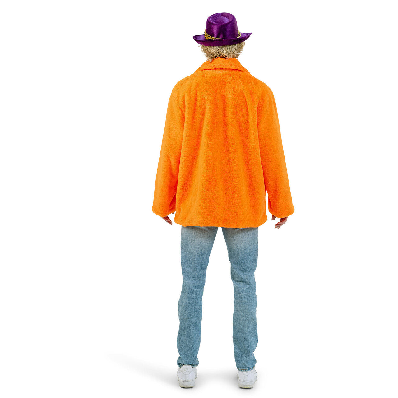 Op deze afbeelding zie je een Kostuums, van het merk Funny Fashion. Oranje Teddybeer Jas Man
