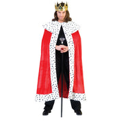 Op deze afbeelding zie je een Kostuums, van het merk Funny Fashion. Rode Hermelijnen Koning Arthur Mantel Cape Kostuum