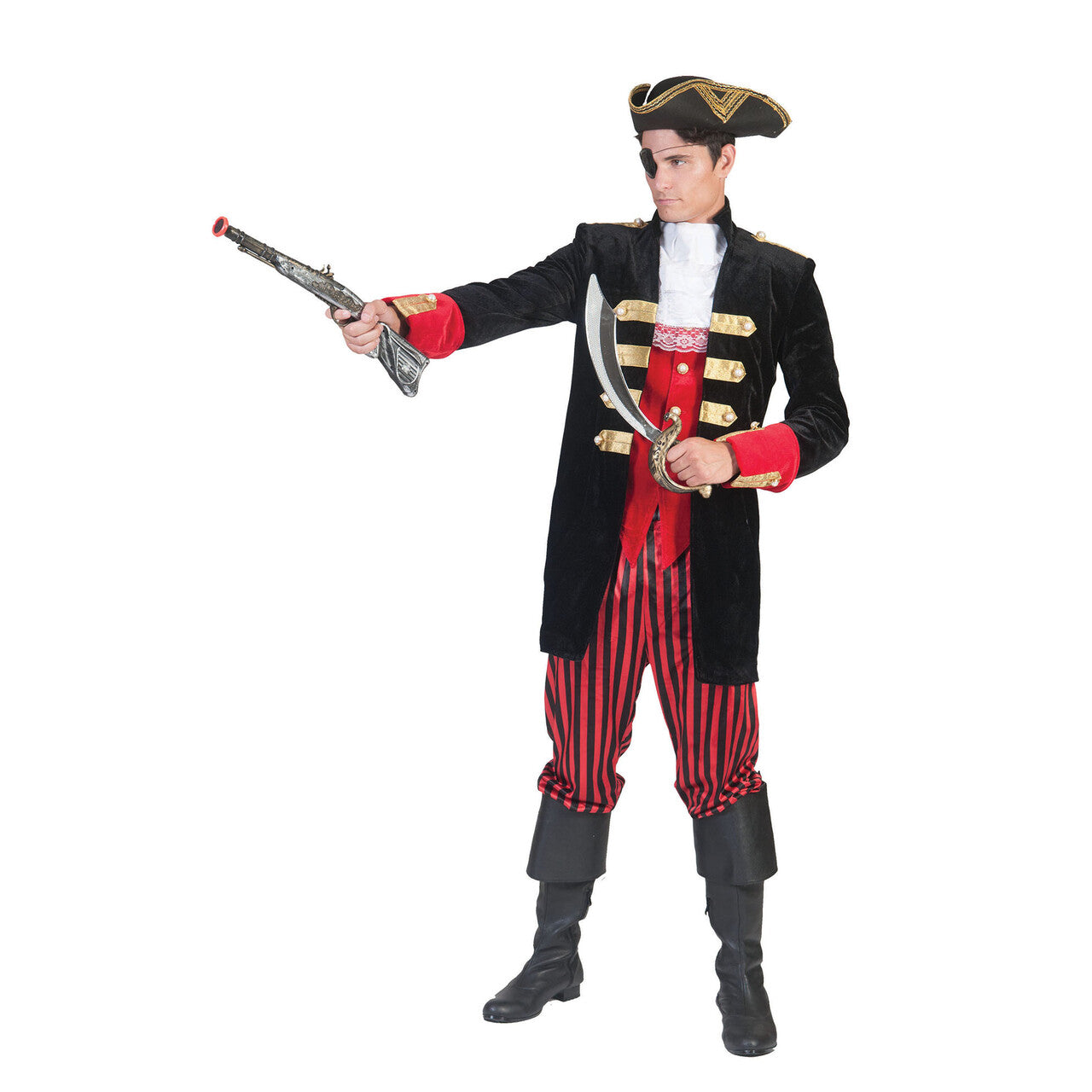 Op deze afbeelding zie je een Kostuums, van het merk Funny Fashion. Piraat Stylo Star Kostuum Man