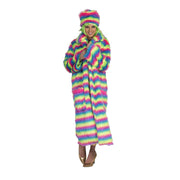 Op deze afbeelding zie je een Kostuums, van het merk Funny Fashion. Bonte Lange Monsterjas Vrouw