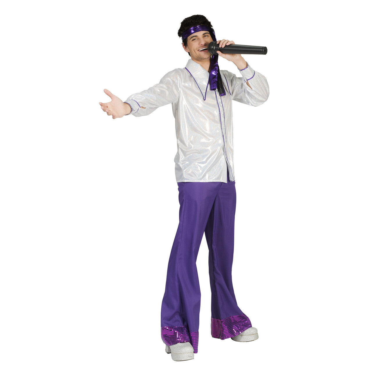 Op deze afbeelding zie je een Kostuums, van het merk Funny Fashion. Jaren 70 Sammy Shirt Man