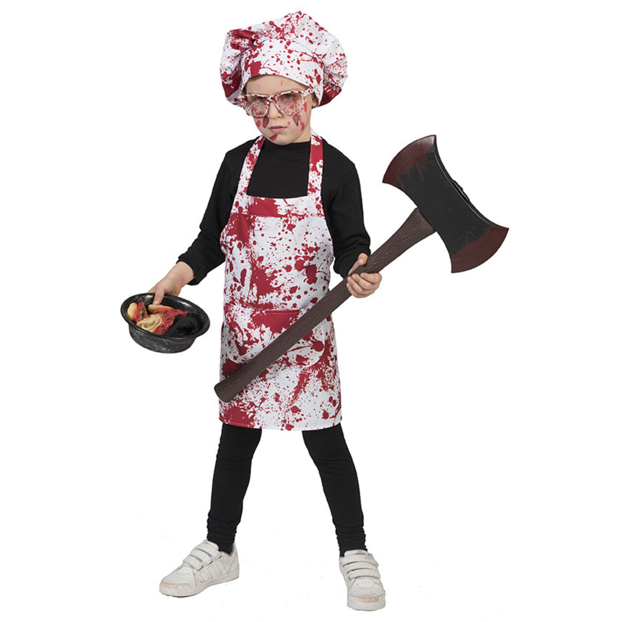 Op deze afbeelding zie je een Kostuums, van het merk Funny Fashion. Slachtende Slager Jongen Kostuum
