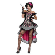 Op deze afbeelding zie je een Kostuums, van het merk Funny Fashion. Twee Vingers Bourbon Saloon Vrouw Kostuum