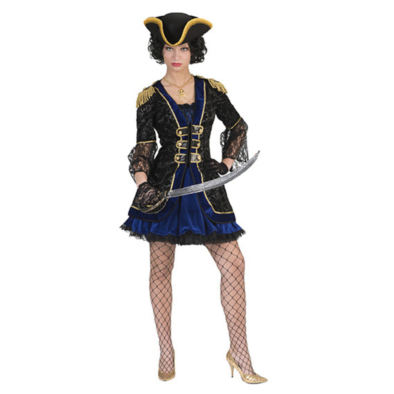 Op deze afbeelding zie je een Kostuums, van het merk Funny Fashion. Stoutmoedige Pirate Pieternella Hein Vrouw Kostuum