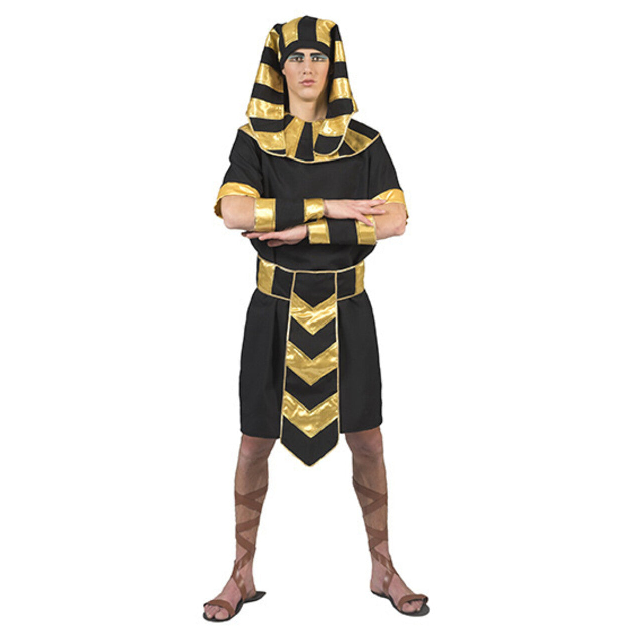 Op deze afbeelding zie je een Kostuums, van het merk Funny Fashion. Egyptische Farao Zoon Van Ra Man Kostuum