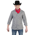 Chemise à Carreaux Noir Et Blanc Cowboy