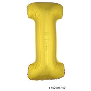 Op deze afbeelding zie je een Decoratie, van het merk Funny Fashion. Folie Ballon Letter I Goud XL 102cm (Leeg)