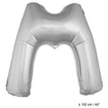 Folie Ballon Letter M Zilver XL 102cm (Leeg)