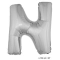 Ballon Folie Lettre N Argent XL 102 Cm (Vide)