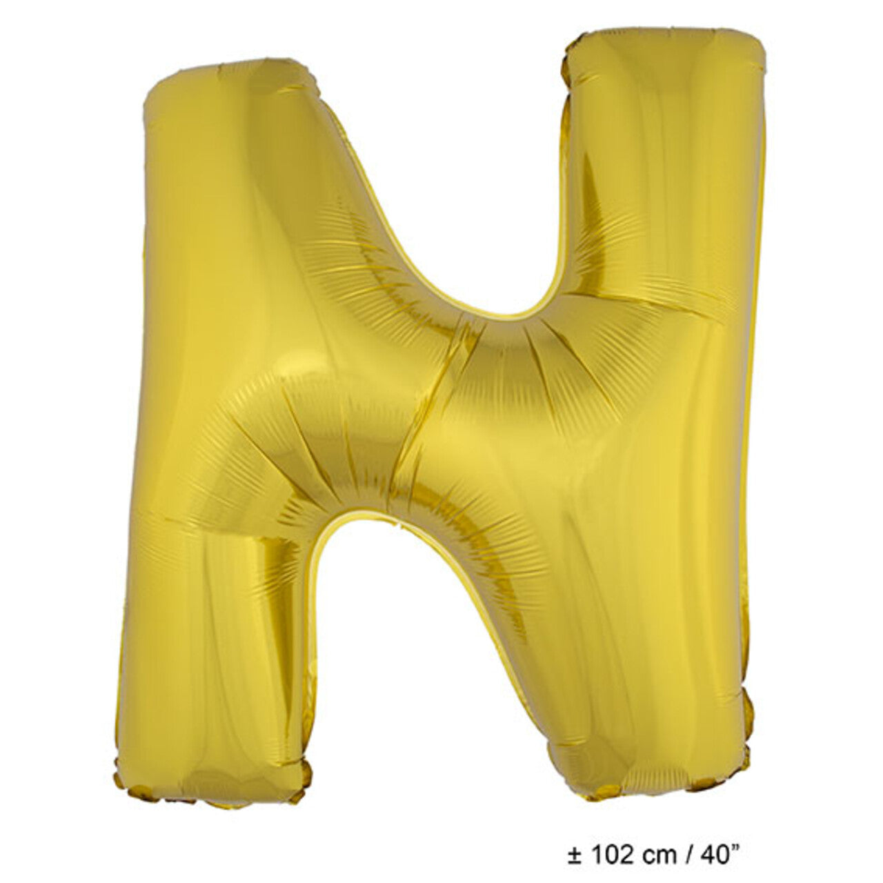 Op deze afbeelding zie je een Decoratie, van het merk Funny Fashion. Folie Ballon Letter N Goud XL 102cm (Leeg)