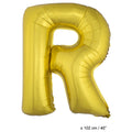 Ballon En Forme De Lettre R Or XL 102cm